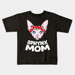 Funny Sphynx Kitten Mom  Sphynx Mom Sphynx Cat Kids T-Shirt